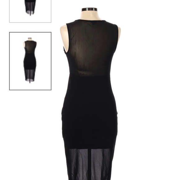 G by Guess black mid-length dress sleeveless - Picture 2 of 9